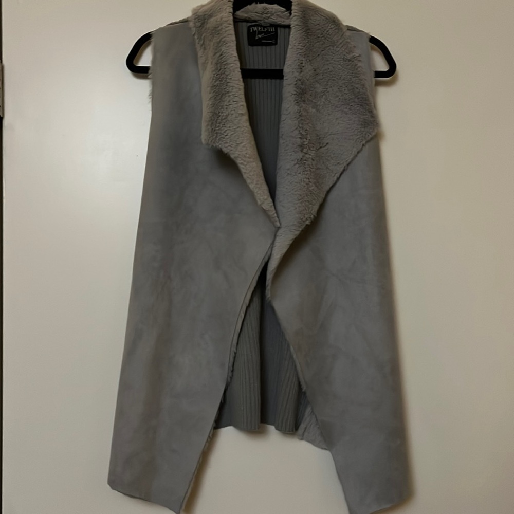 Grey Fur Vest
